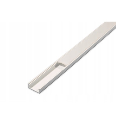 PVC-profiel 16x7 voor LED-strip - 1 meter, wit, inclusief melkachtig wit cover