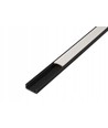 PVC-profiel 16x7 voor LED-strip - 1 meter, zwart, inclusief melkachtig wit cover