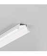 1m aluminium profiel DIAGONAL14 F/TY - Wit gelakt, inbouw, LED profiel