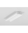1m aluminium profiel DIAGONAL14 F/TY - Wit gelakt, inbouw, LED profiel