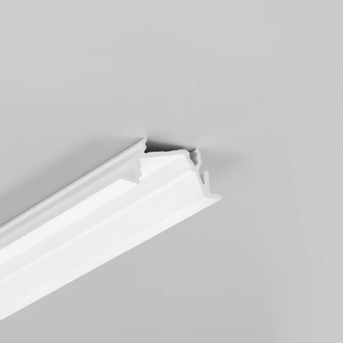 2m aluminium profiel DIAGONAL14 F/TY - Wit gelakt, ingebouwd, LED profiel