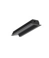 2m aluminium profiel DIAGONAL14 F/TY - Zwart geanodiseerd, inbouw, LED profiel