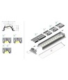 2m aluminium profiel DIAGONAL14 F/TY - Wit gelakt, ingebouwd, LED profiel