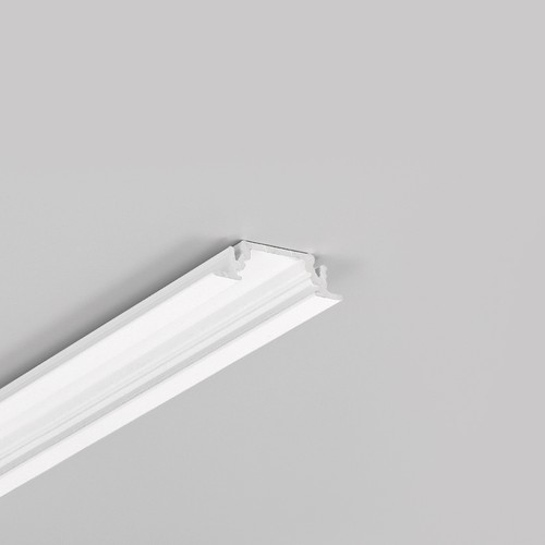 1m aluminium profiel GROOVE10 BC/UX - Wit gelakt, inbouw, LED profiel