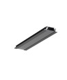 1m aluminium profiel GROOVE10 BC/UX - Zwart geanodiseerd, ingebouwd, LED profiel