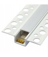 PVC profiel 50x12 voor inbouw - 2 meter, wit, inclusief melkglas cover