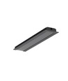 1m aluminium profiel GROOVE10 BC/UX - Zwart geanodiseerd, ingebouwd, LED profiel