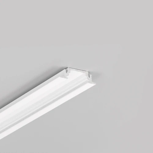 2m aluminiumprofiel GROOVE10 BC/UX - Wit gelakt, inbouw, LED-profiel