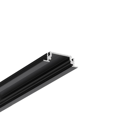 1m aluminium profiel GROOVE14 EE7F/TY - Zwart geanodiseerd, inbouw, LED profiel