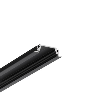 1m aluminium profiel GROOVE14 EE7F/TY - Zwart geanodiseerd, inbouw, LED profiel