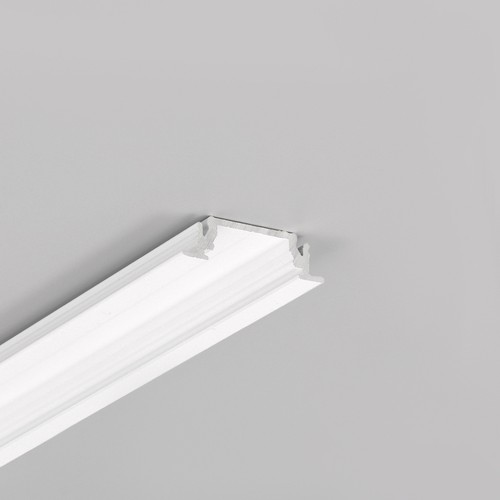 1m aluminium profiel GROOVE14 EE7F/TY - Wit gelakt, inbouw, LED profiel