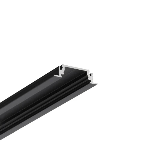 2m aluminium profiel GROOVE14 EE7F/TY - Zwart geanodiseerd, ingebouwd, LED profiel