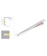 1m aluminium profiel SLASH8 - Melkwit, ingebouwd, LED profiel