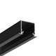 1m aluminium profiel LINEA-IN20 EE7F/U7 - Zwart geanodiseerd, inbouw, LED profiel