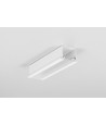 1m aluminium profiel LINEA-IN20 EE7F/U7 - Wit gelakt, inbouw, LED profiel