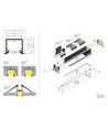 2m aluminiumprofiel LINEA-IN20 EE7F/U7 - Onbewerkt aluminium, inbouw, LED-profiel