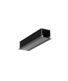 2m aluminium profiel LINEA-IN20 EE7F/U7 - Zwart geanodiseerd, inbouw, LED profiel
