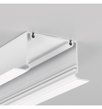 1m aluminium profiel PHIL INGEBOUWD C10 - Wit gelakt, ingebouwd, LED profiel