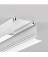 1m aluminium profiel PHIL INGEBOUWD C10 - Wit gelakt, ingebouwd, LED profiel