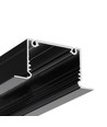 1m aluminium profiel PHIL INGEBOUWD C10 - Zwart gelakt, ingebouwd, LED profiel