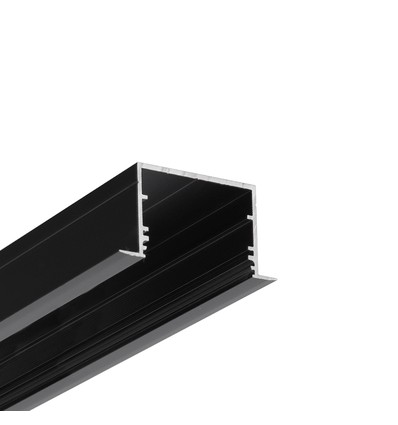 1m aluminium profiel VARIO30-07 ACDE-9/U9 - Zwart geanodiseerd, inbouw, LED profiel