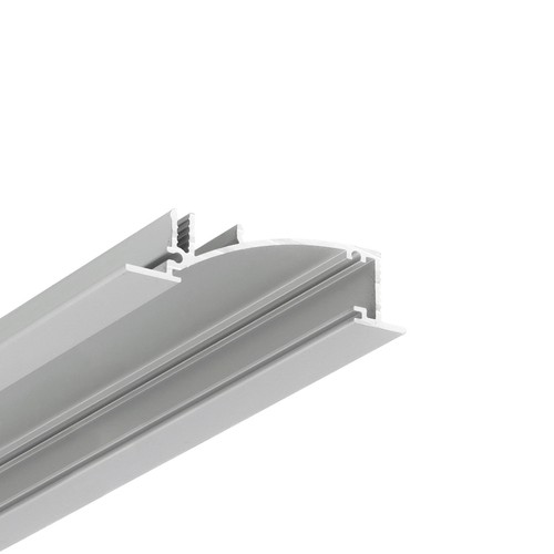 1m aluminiumprofiel FLAT8 H/UX - Geanodiseerd, ingebouwd, LED-profiel