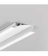 1m aluminiumprofiel FLAT8 H/UX - Wit, inbouw, LED-profiel