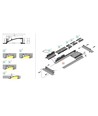 2m aluminium profiel FLAT8 H/UX - Wit gelakt, inbouw, LED profiel