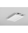 2m aluminium profiel FLAT8 H/UX - Wit gelakt, inbouw, LED profiel