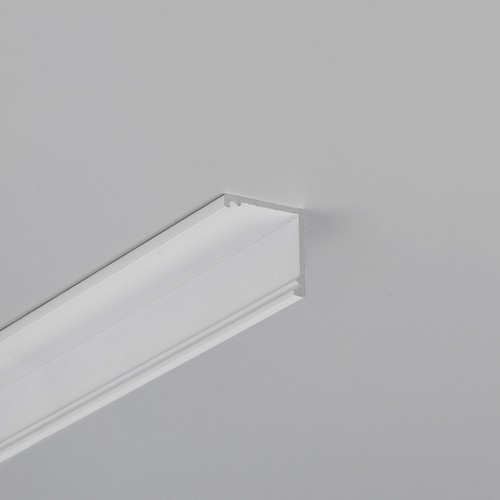 1m aluminium profiel CABI12 DUO E - Wit gelakt, hoek, LED profiel
