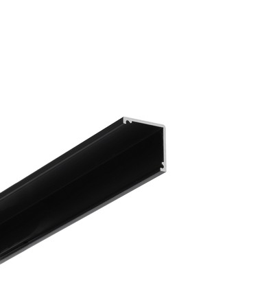 1m aluminiumprofiel CABI12 DUO E - Zwart geanodiseerd, hoek, LED profiel