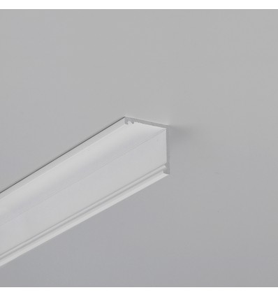 2m aluminium profiel CABI12 DUO E - Wit gelakt, hoek, LED profiel