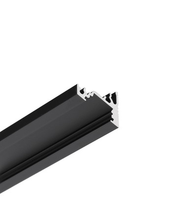 1m aluminium profiel CORNER10 BC/UX - Zwart geanodiseerd, hoek, LED profiel