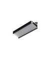 1m aluminium profiel CORNER12.V2 EF/U - Zwart geanodiseerd, hoek, LED profiel