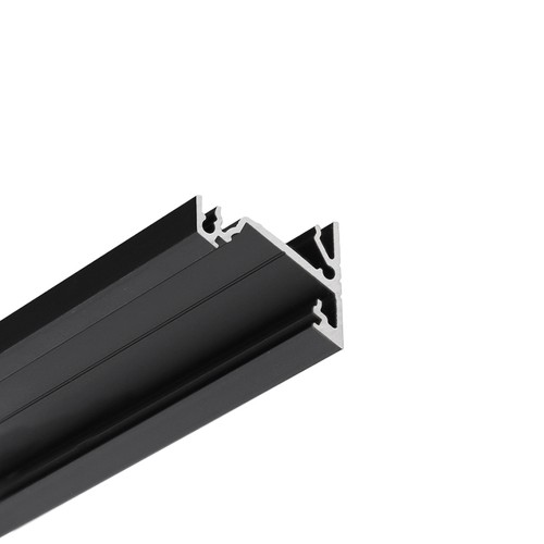 2m aluminium profiel CORNER14 EE7F/TY - Zwart geanodiseerd, hoek, LED profiel