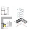 2m aluminiumprofiel FRAME14 BC/Q - Onbehandeld aluminium, inbouw, LED-profiel