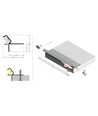 2m aluminiumprofiel GLOW12 DOWN A1C - Onbehandeld aluminium, inbouw, LED-profiel