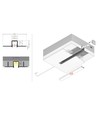 2m aluminiumprofiel HIDE10 C4 - Onbehandeld aluminium, inbouw, LED-profiel