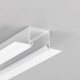 1m aluminium profiel LINEA-IN20 TRIMLESS EE7F - Wit gelakt, inbouw, LED rail