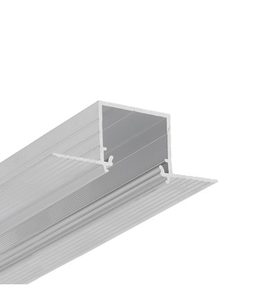 2m aluminiumprofiel LINEA-IN20 TRIMLESS EE7F - Onbehandeld aluminium, inbouw, LED-profiel