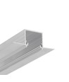 2m aluminiumprofiel LINEA-IN20 TRIMLESS EE7F - Onbehandeld aluminium, inbouw, LED-profiel