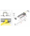 2m aluminiumprofiel LINEA-IN20 TRIMLESS EE7F - Onbehandeld aluminium, inbouw, LED-profiel