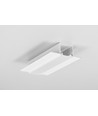 1m aluminium profiel LINEA-IN20 TRIMLESS EE7F - Wit gelakt, inbouw, LED rail
