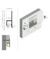 1m aluminiumprofiel OMNI10 AC2 PLUS - Onbehandeld aluminium, inbouw, LED-profiel