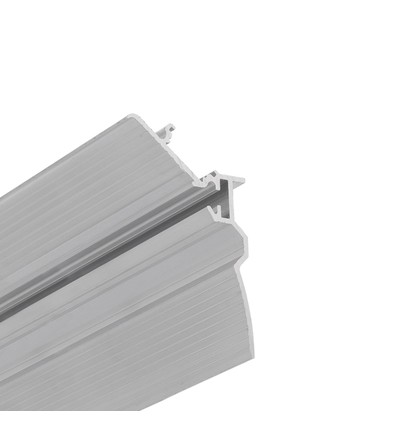 1m aluminium profiel SMOOTH12 BC/Q9 - Onbehandeld aluminium, inbouw, LED profiel