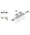 2m aluminium profiel ARC12 CD/U5 - Wit gelakt