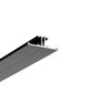 2m aluminiumprofiel BACK10 A/UX - Zwart gelakt