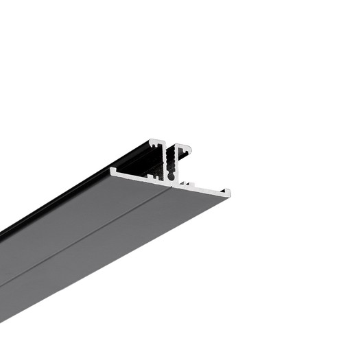 2m aluminiumprofiel BACK10 A/UX - Zwart gelakt