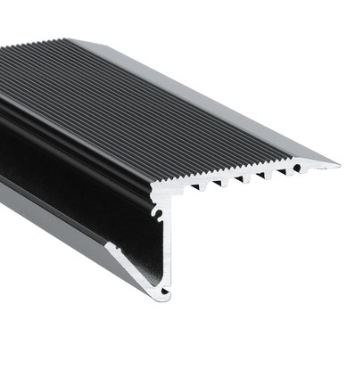 1m aluminiumprofiel UP-BOLD12 K - Zwart gelakt