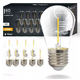 10 stuks E27 2W LED lamp - ST14, COB filament, helder glas
